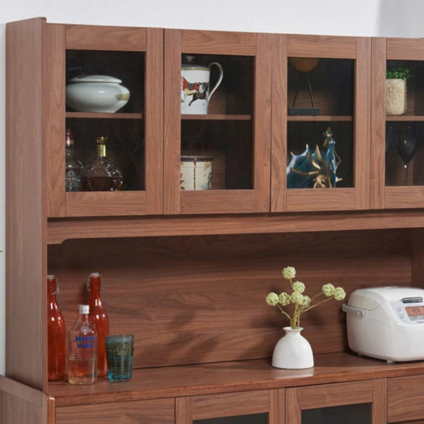 Contemporary Dining Hutch Wood Glazen Doors Storage Cabinet Dining Room Https