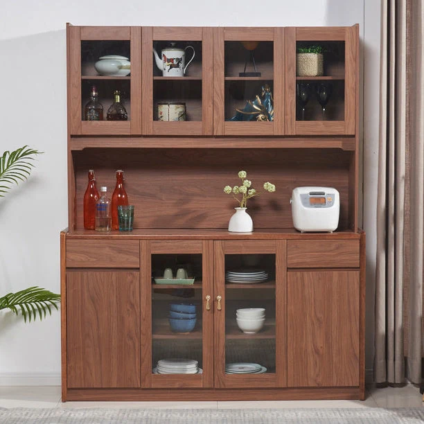 Contemporary Dining Hutch Wood Glazen Doors Storage Cabinet Dining Room Https