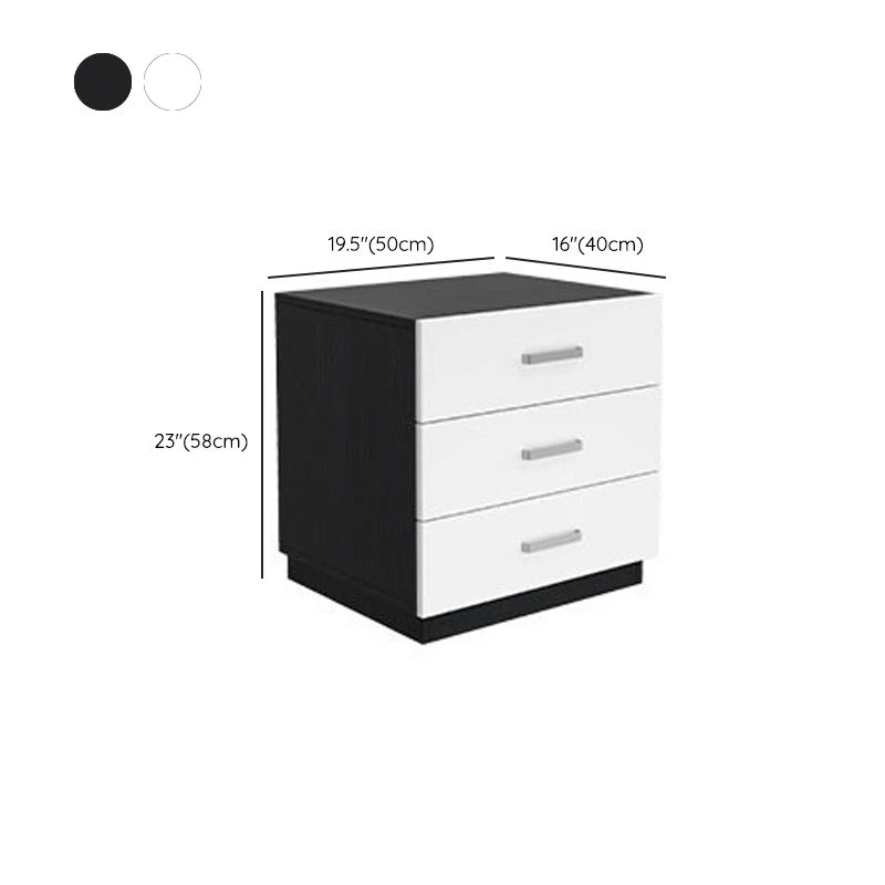 Contemporary Drawers Included Night Table Stevig Wood Nightstand 16l