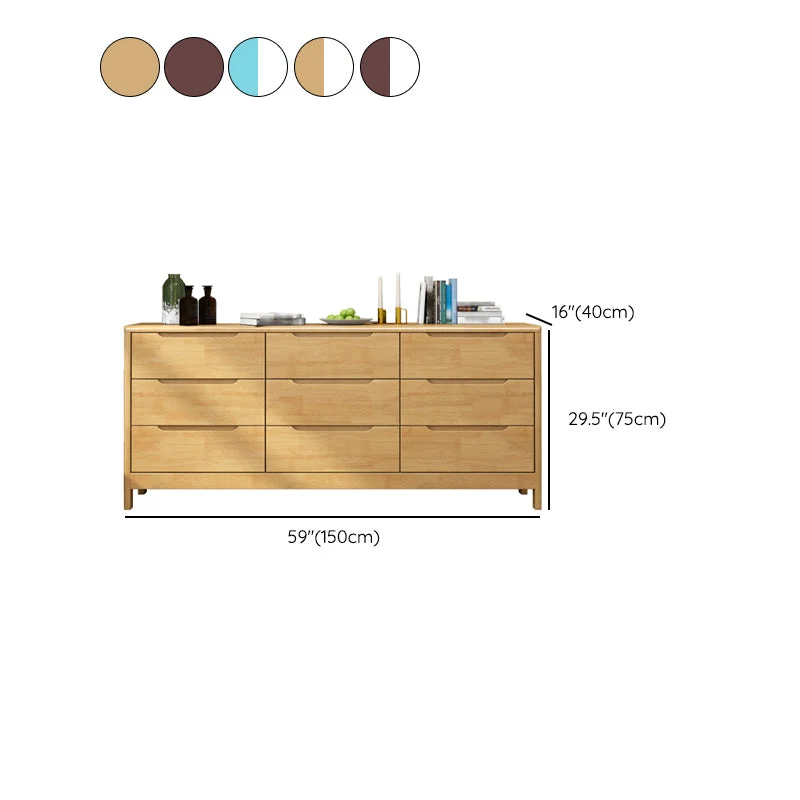 Contemporary Dresser Massief Wood Storage Chest Dresser Drawers 31l