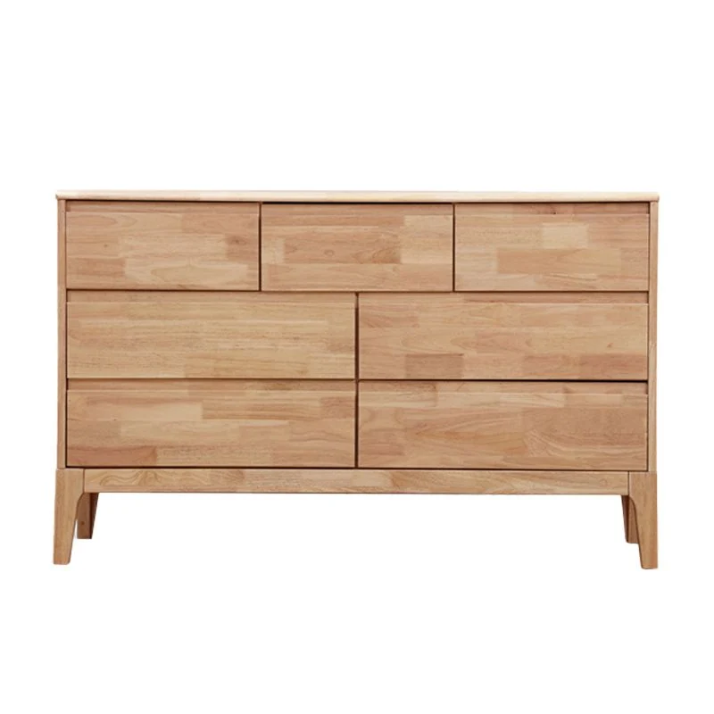 Contemporary Elastisch Wood Storage Chest Bedroom Chest Drawers Natural