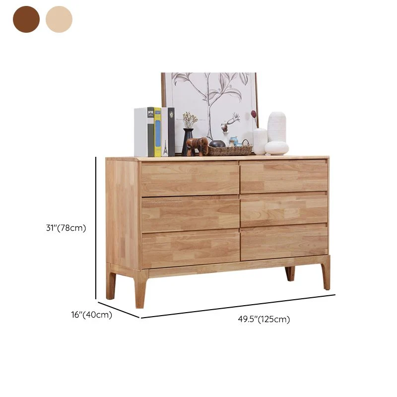 Contemporary Elastisch Wood Storage Chest Bedroom Chest Drawers Natural