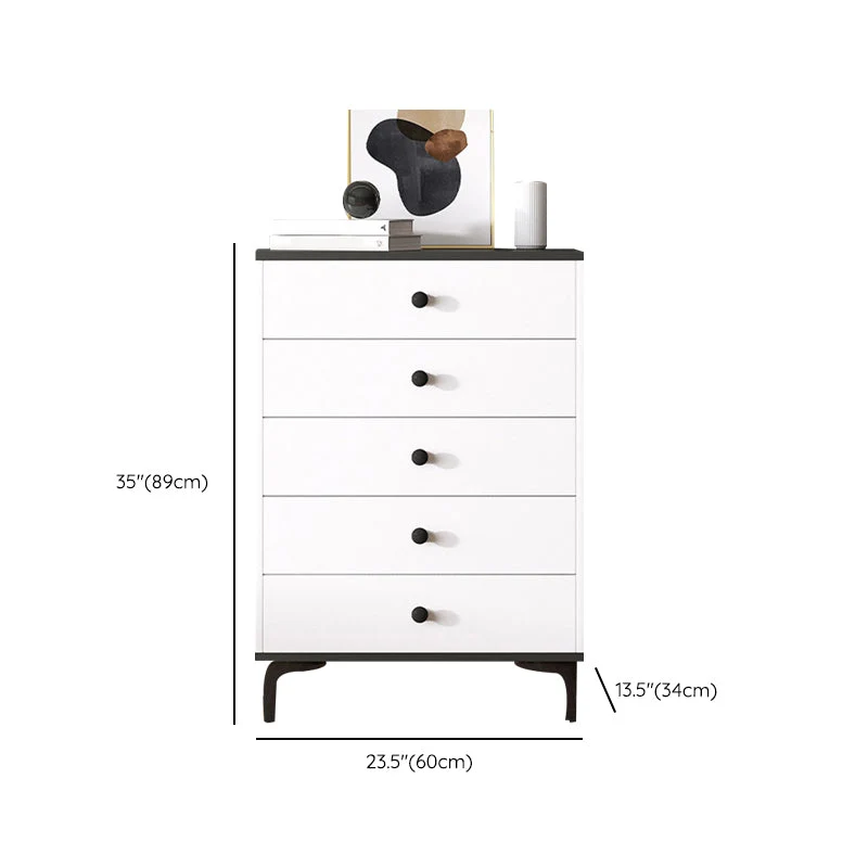 Contemporary Engineered Wood Storage Chest Bedroom Chest Ivoor Drawers 24l