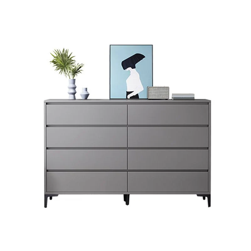 Contemporary Engineered Wood Storage Chest Bedroom Chest Grijs Drawers