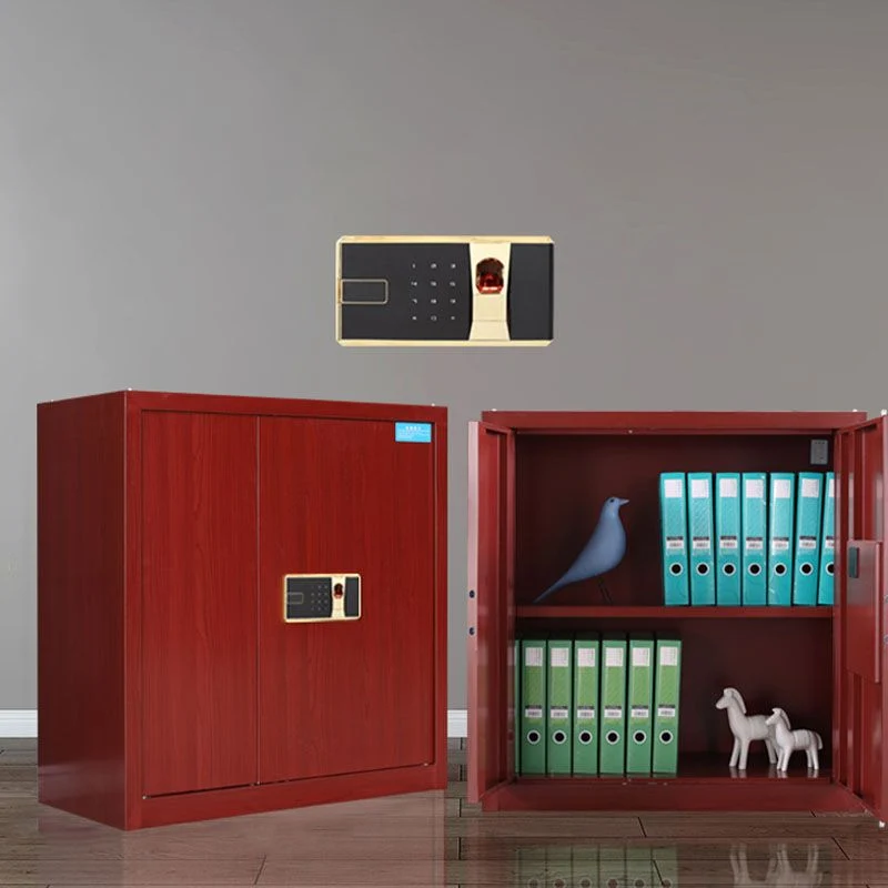 Contemporary File Cabinet Rvs Frame Fire-Resistant Vertical File Cabinet Lock Coffee