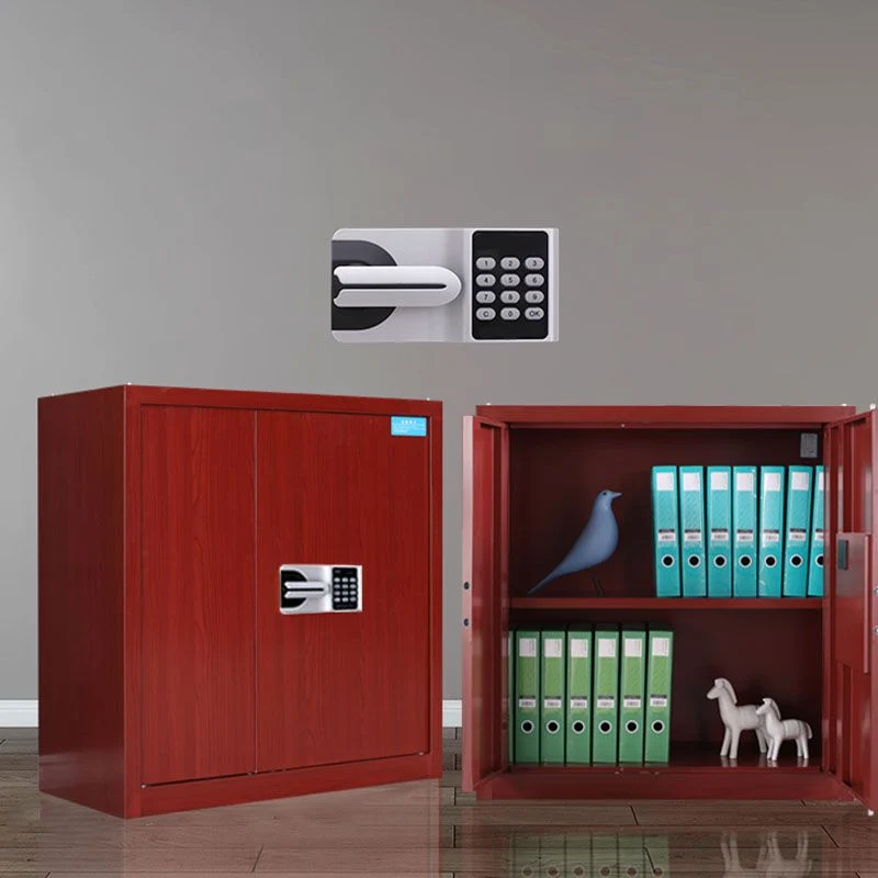 Contemporary File Cabinet Rvs Frame Fire-Resistant Vertical File Cabinet Lock Coffee