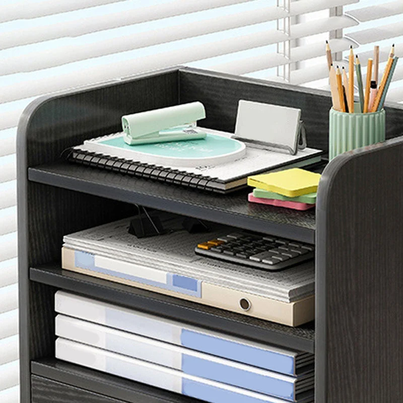 Contemporary File Cabinet Wood Vertical Filing Cabinet Storage Wood