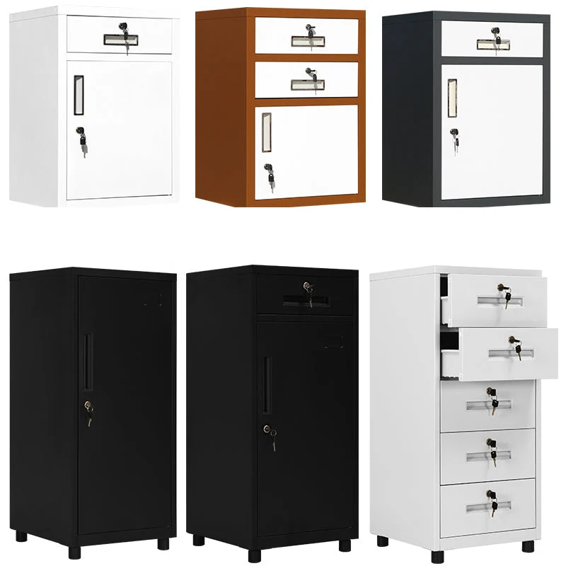Contemporary File Cabinets Staal Frame Filing Cabinets Key Lock Office Gray