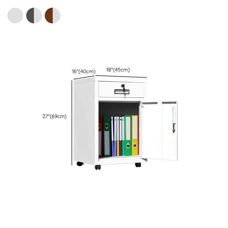 Contemporary File Cabinets Staal Frame Filing Cabinets Key Lock Office Gray