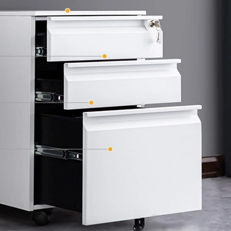 Contemporary File Cabinets Staalsoort Frame Electronic Lock Mobile Filing Cabinet Wheels Black