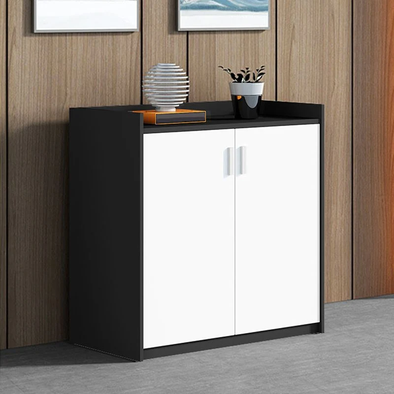 Contemporary Filing Cabinet Vertical Wood Filing Cabinet Storage Shelves Black