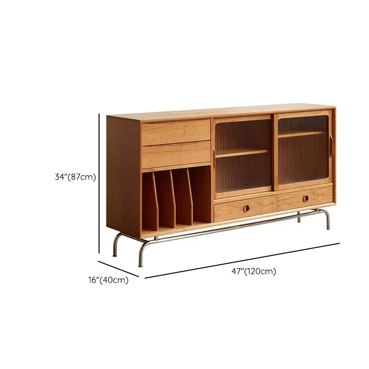 Contemporary Glass Doors Display Stand Dennen Storage Cabinet Dining Room 47l