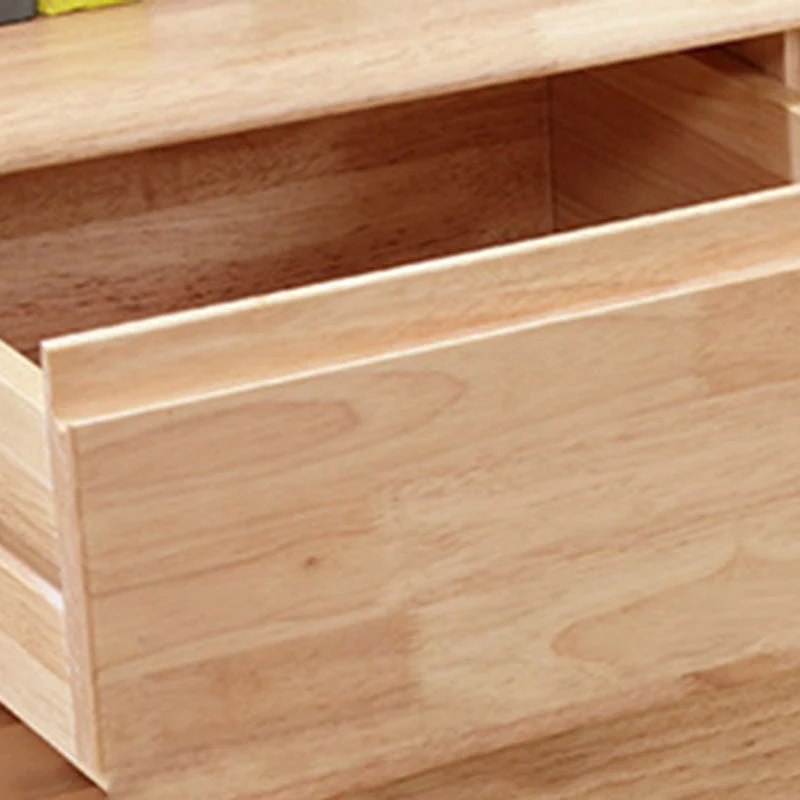 Contemporary Gummi Wood Chest Bedroom Storage Chest Drawers Nut