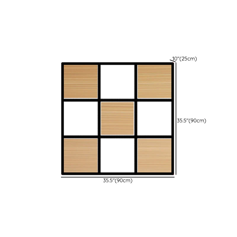 Contemporary Hout Bookcase Floating Natural Closed Back Bookshelf 35