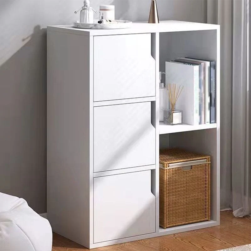 Contemporary hout Side Cabinet Storage Shelves and Doors 16l