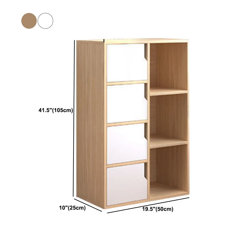 Contemporary hout Side Cabinet Storage Shelves and Doors 16l