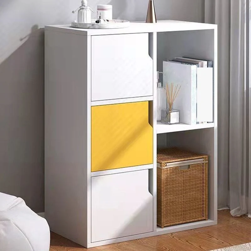 Contemporary hout Side Cabinet Storage Shelves and Doors 16l