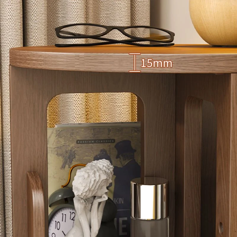 Contemporary Houten Bookcase Standard Closed Back Bookshelf Drawer 16