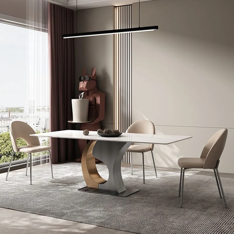 Contemporary Kitchen Dining Chairs Faux Leather Side Chairs Metalen Legs