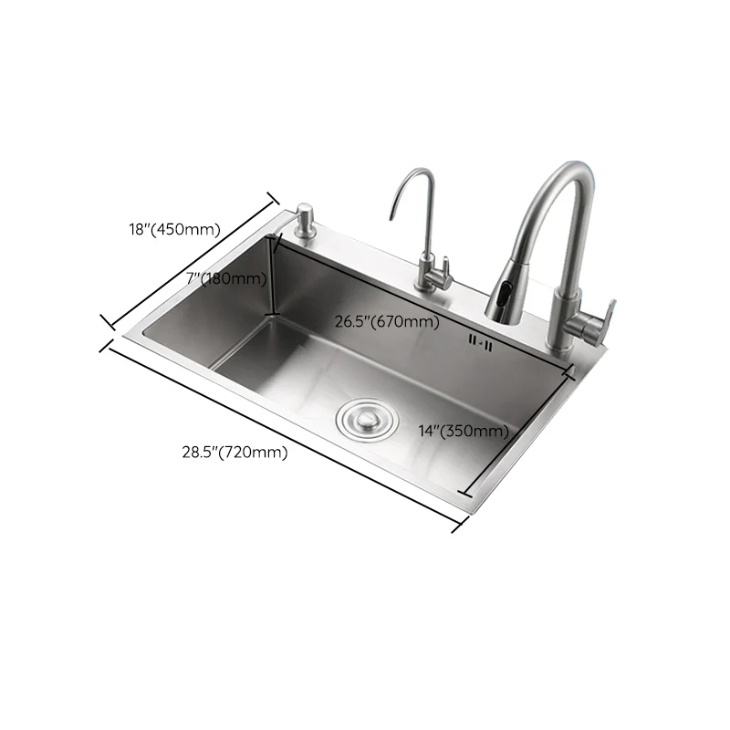 Contemporary Kitchen Sink Corrosion Resistant Kitchen Sink Faucet 24l