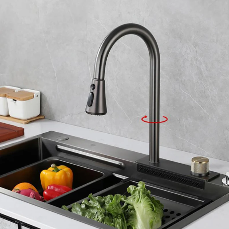 Contemporary Kitchen Sink Roestvrij staal Steel Friction Resistant Kitchen Sink Faucet 27l