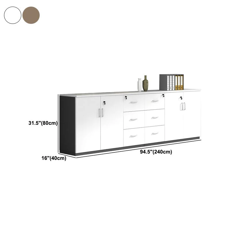 Contemporary Lateral Filing Cabinet Wood Filing Cabinet Lock and Storage White