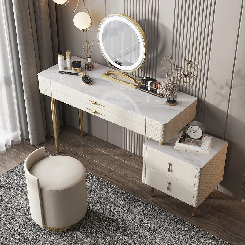 Contemporary Marble Dresser Makeup Counter Storage Drawers Bedroom 31l