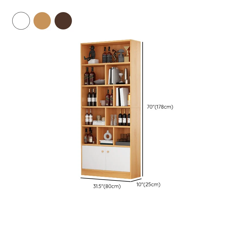 Contemporary Massief hout Cabinet Shelves Rectangle Storage Cabinet 16l