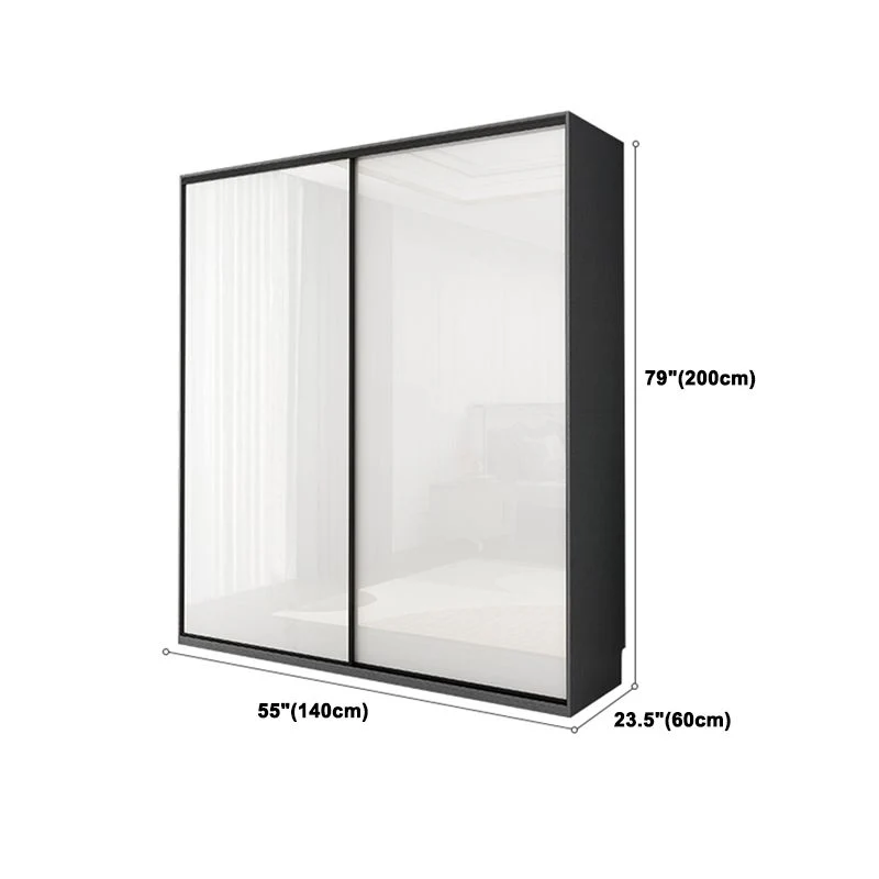 Contemporary Melkwit Storage Cabinet Mirrored Finish Cabinet Sliding Door 47l