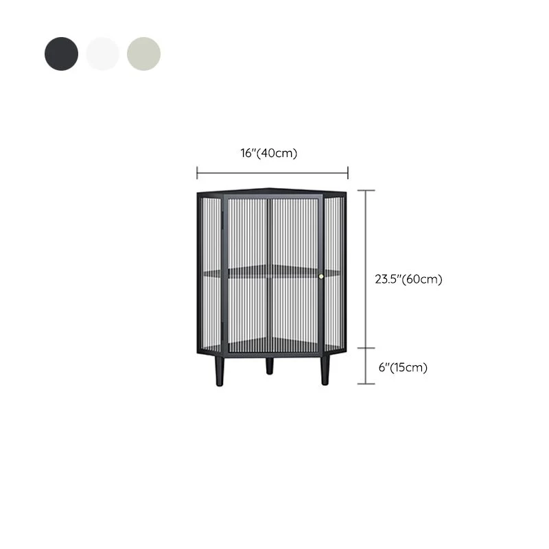 Contemporary Metaal Curio Cabinet Corner Unit Display Cabinet Doors Dining Room 15