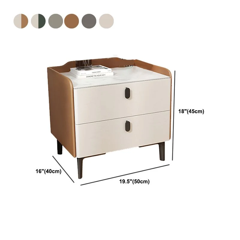Contemporary Night Table Drawer Storage Bed Nightstand Legs Coffee