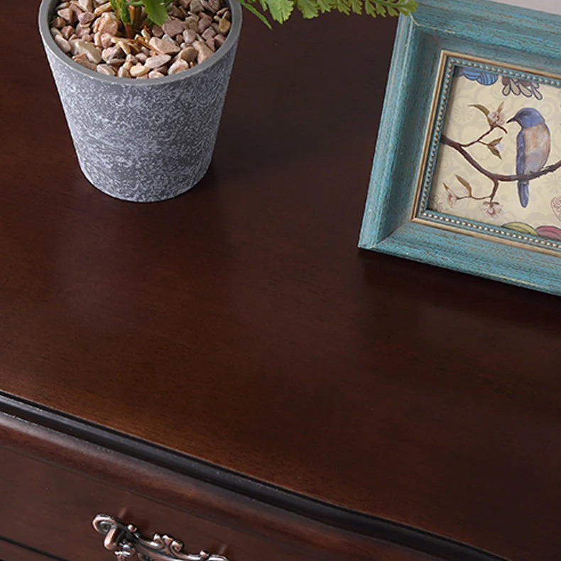 Contemporary Nightstand Uni Wood Accent Table Nightstand Drawers Walnutred