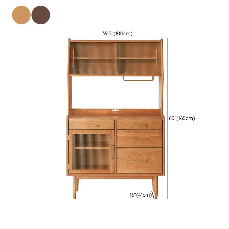 Contemporary Pine Dining Hutch Glaswerk Doors Buffet Cabinet Doors 33l