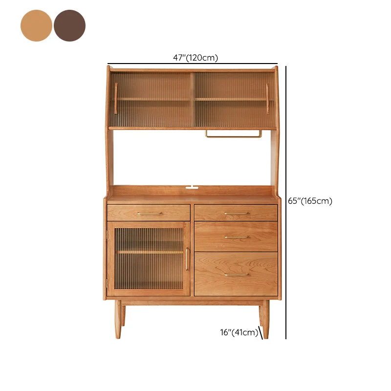 Contemporary Pine Dining Hutch Glaswerk Doors Buffet Cabinet Doors 33l