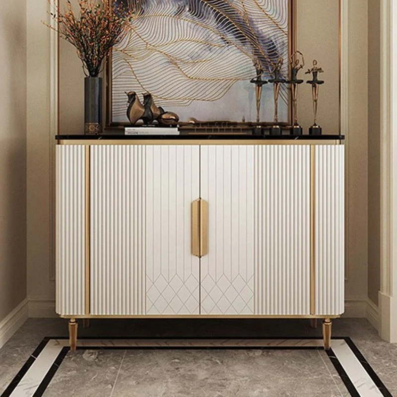 Contemporary Side Board Marble Sideboard Cabinet Legs Dining Room 31l