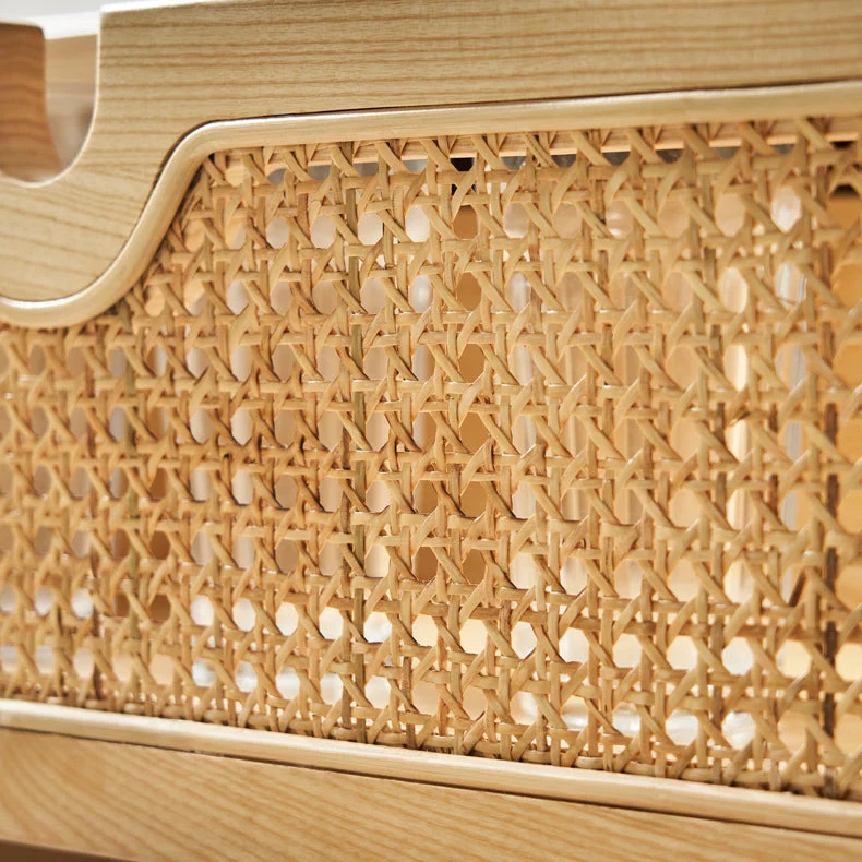 Contemporary Solid Wood Chest Drawers and Hout Legs Natural