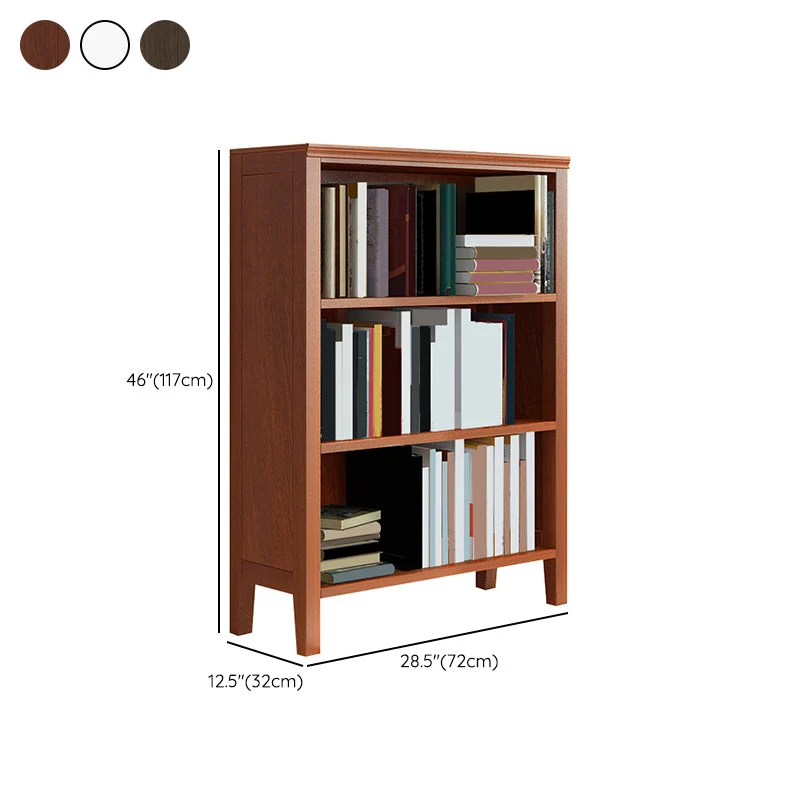 Contemporary Standard Bookcase Closed Back Massief hout Bookshelf Shelves 28