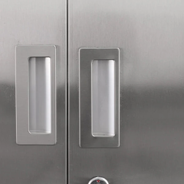 Contemporary Steel Indoor Cabinet Zilver Storage Cabinet Hinged Doors