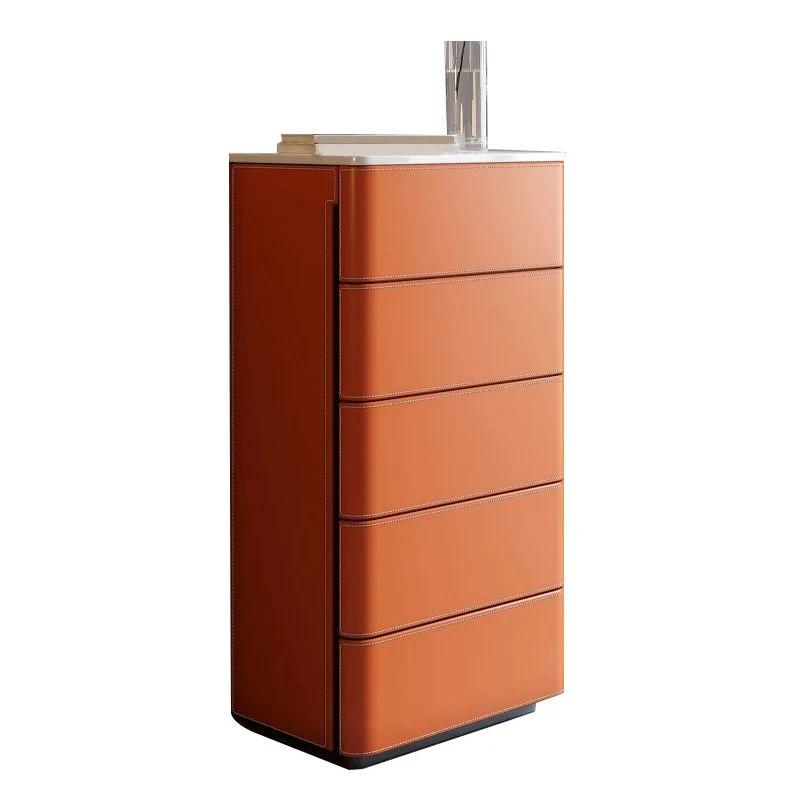 Contemporary Stone Bedroom Storage Chest Vertical Chest Drawers