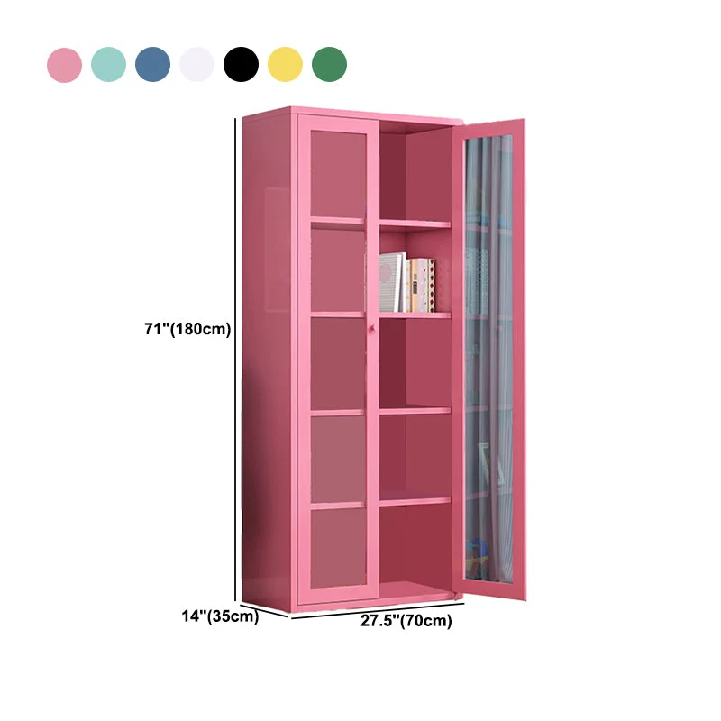 Contemporary Storage Cabinet Antique Finish Side Cabinet Glazen Paned 15