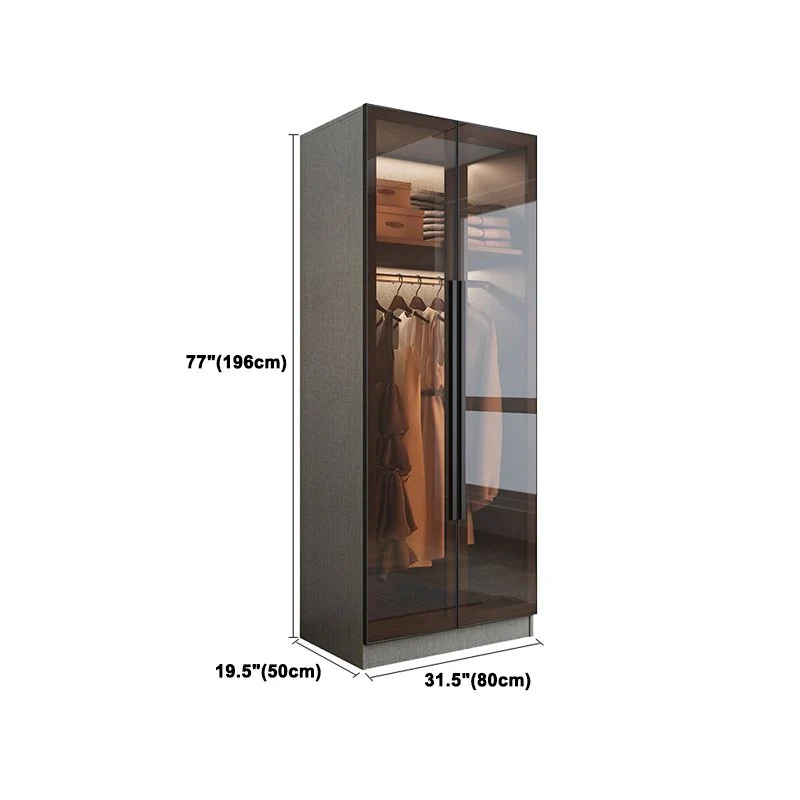 Contemporary Storage Cabinet Mirrored Finish Cabinet Glaswerk Door 31