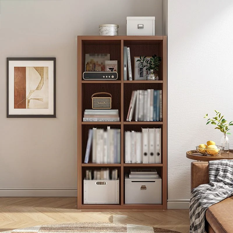 Contemporary Style Bookshelf Closed Back Engineered Wood Shelf Bookcase 23