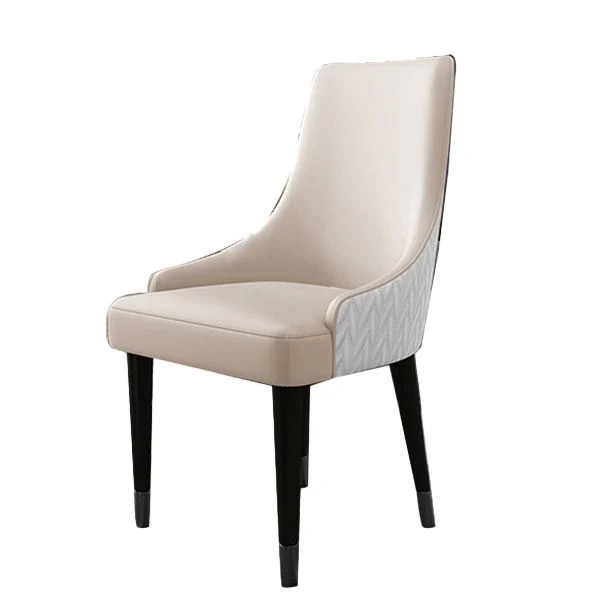 Contemporary Style Chairs Arm Dining Chairs Wood Legs Kitchen Light