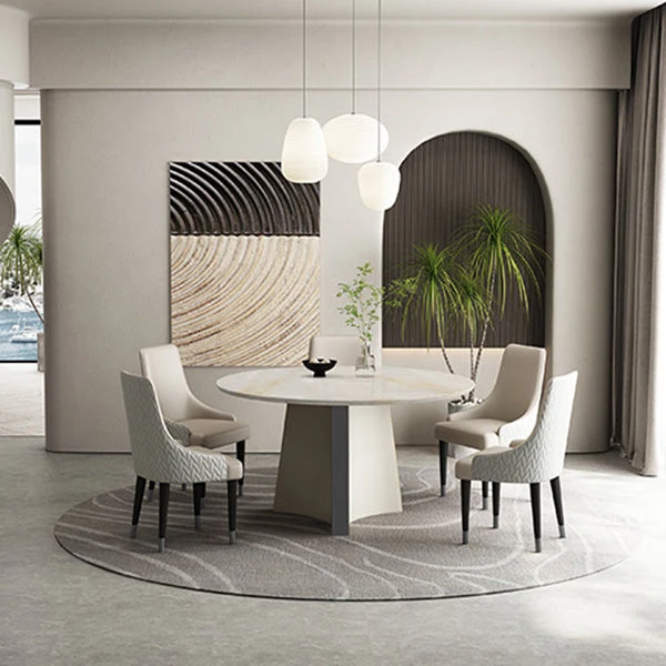 Contemporary Style Chairs Arm Dining Chairs Wood Legs Kitchen Light