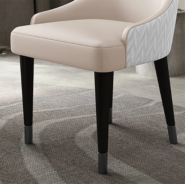 Contemporary Style Chairs Arm Dining Chairs Wood Legs Kitchen Light