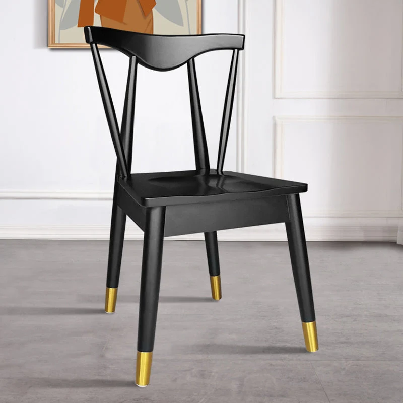 Contemporary Style Chairs Armless Chairs Kitchen Van hout Legs Black