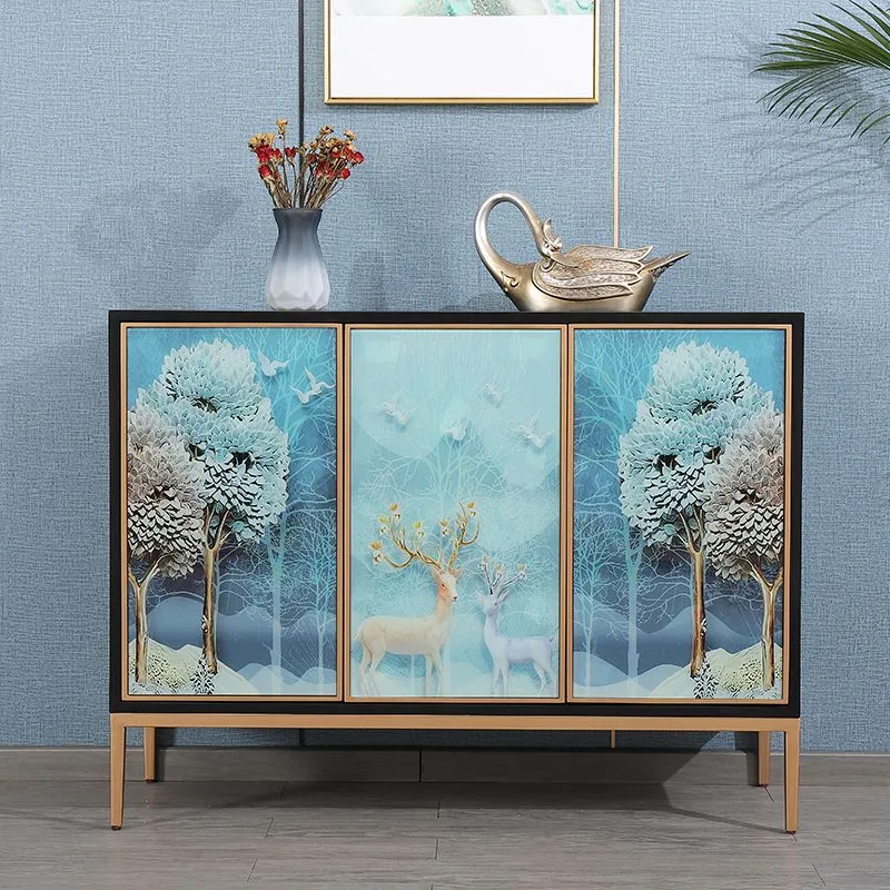 Contemporary Style Effen Wood Adjustable Shelving Sideboard Cabinets 39l