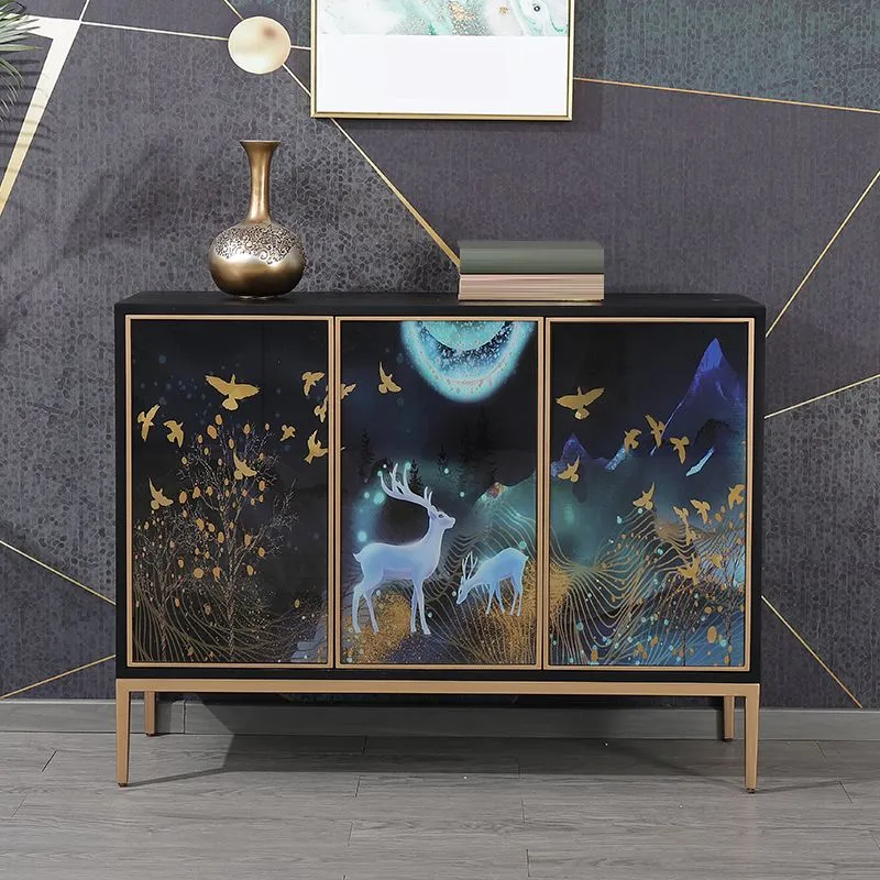 Contemporary Style Effen Wood Adjustable Shelving Sideboard Cabinets 39l
