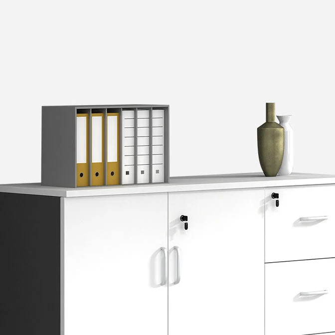 Contemporary Style File Cabinet Lateral Wood File Cabinet Locking Storage 47l