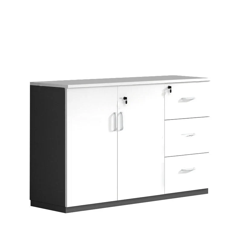 Contemporary Style File Cabinet Lateral Wood File Cabinet Locking Storage 47l